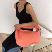 New Fashion Handmade Woven Bag Green Summer Shoulder Bag Lady Crossbody PU Knott - £45.41 GBP