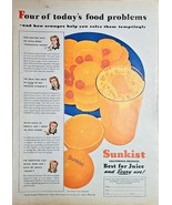 SUNKIST - CALIFORNIA ORANGES - &quot;Best for Juice&quot; 1942 Vintage Print Ad-Pr... - $13.53 CAD