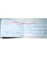 Vintage Michigan Driver Education Certificate Grand Rapids MI 1971 - $55.92 MXN