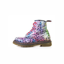 DR. MARTENS Boots 5 Leopard Print Leather Lace Up Boots  *LOVELY* Women ... - £93.08 GBP