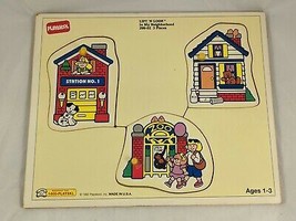 Playskool Lift n Look In My Neighborhood Puzzle 3 Pc 1992 - $8.95