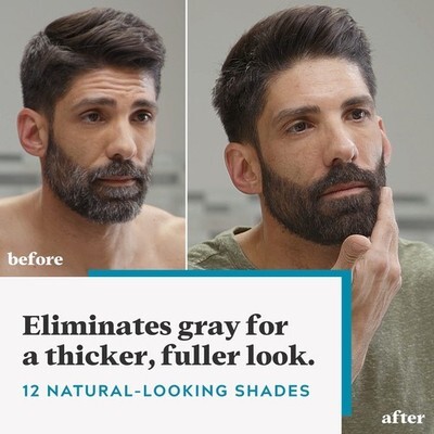 Just For Men Mustache & Beard, Beard Coloring for Gray Hair with Brush, With Ker Item image 2