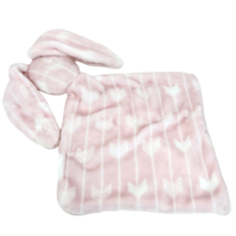Blankets &amp; Beyond Pink Bunny Long Ear Baby Security Blanket Stuffed Animal Plush - £37.21 GBP