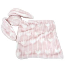 BLANKETS &amp; BEYOND PINK BUNNY LONG EAR BABY SECURITY BLANKET STUFFED ANIM... - £36.56 GBP