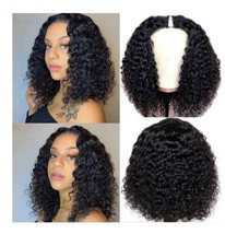 Amznlady Curly Pixie Cut Wig Human Hair Wigs V Part Human Hair Wig No Leave Out - £35.93 GBP