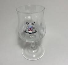 Triple Karmeliet .3l Tulip Belgian Beer Glass 8.5 inch Pedestal Etched - $13.37
