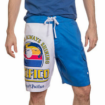 Pacifico The Sun is Always Shining Board Shorts Blue - £21.08 GBP