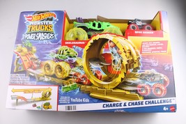 Hot Wheels Monster Trucks Power Smashers Charge &amp; Chase Challenge Track Set - $19.96