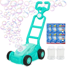 Bubble Lawn Mower for Toddlers, Bubble Blower Maker, Green or Pink - $30.24