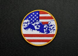 Premium Embroidered Mount Rushmore Uniform Patch America USA Lincoln Washington - £6.02 GBP