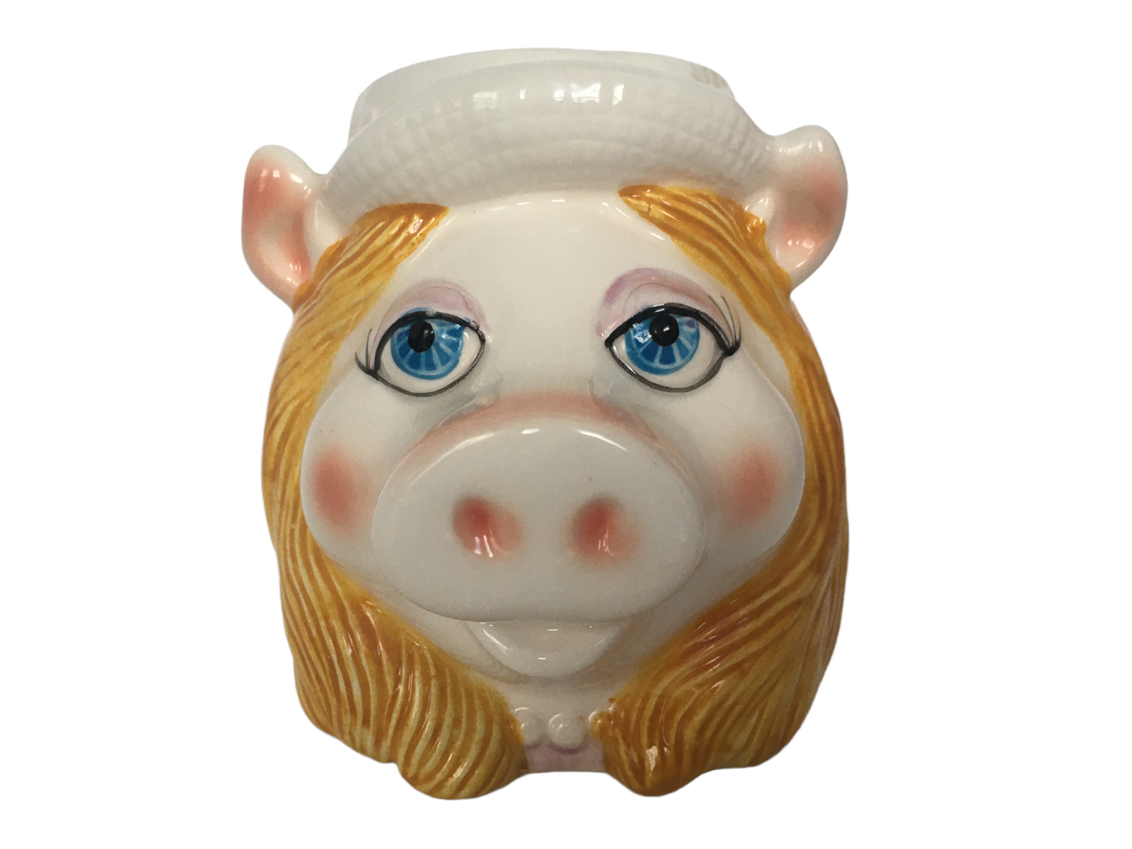 Sigma Miss Piggy Coffee Mug Eye Liner Muppet Porcelain Cup Henson Vintage Pig - £9.07 GBP