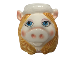 Sigma Miss Piggy Coffee Mug Eye Liner Muppet Porcelain Cup Henson Vintage Pig - $11.99