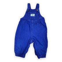 Vintage 80s 90s OshKosh Vestbak Blue Overalls Size 12 Month Bubble Rompe... - £48.11 GBP