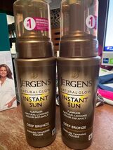 2 pk Jergens Natural Glow Instant Sun Sunless Tanning Mousse Deep Bronze... - $19.77