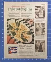 Vintage Print Ad Birdseye Asparagus Spring Recipe Frozen Vegetable 13.5&quot; x 10.5&quot; - £10.78 GBP