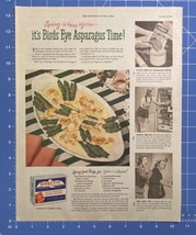 Vintage Print Ad Birdseye Asparagus Spring Recipe Frozen Vegetable 13.5&quot;... - £10.73 GBP