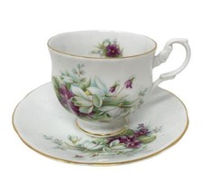 Vintage Queen&#39;s Fine Bone China Floral Cup &amp; Saucer by Rosina China England - £22.99 GBP