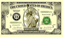 MILLION DOLLAR 3X5 FLAG banner BILL 446 wall sign money novelty polyeste... - $9.55