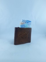 Moroccan traditional brown leather wallet - $1,781.97 MXN