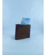 Moroccan traditional brown leather wallet - €82,50 EUR