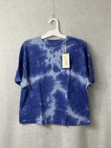 Women&#39;s Tie-Dye Short Sleeve Boxy T-Shirt Universal Thread™ - Color Blue Size S - £2.77 GBP