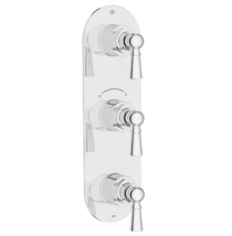 New Polished Chrome DXV Oak Hill Thermostatic Valve Trim Only with Triple Lever  - £310.46 GBP