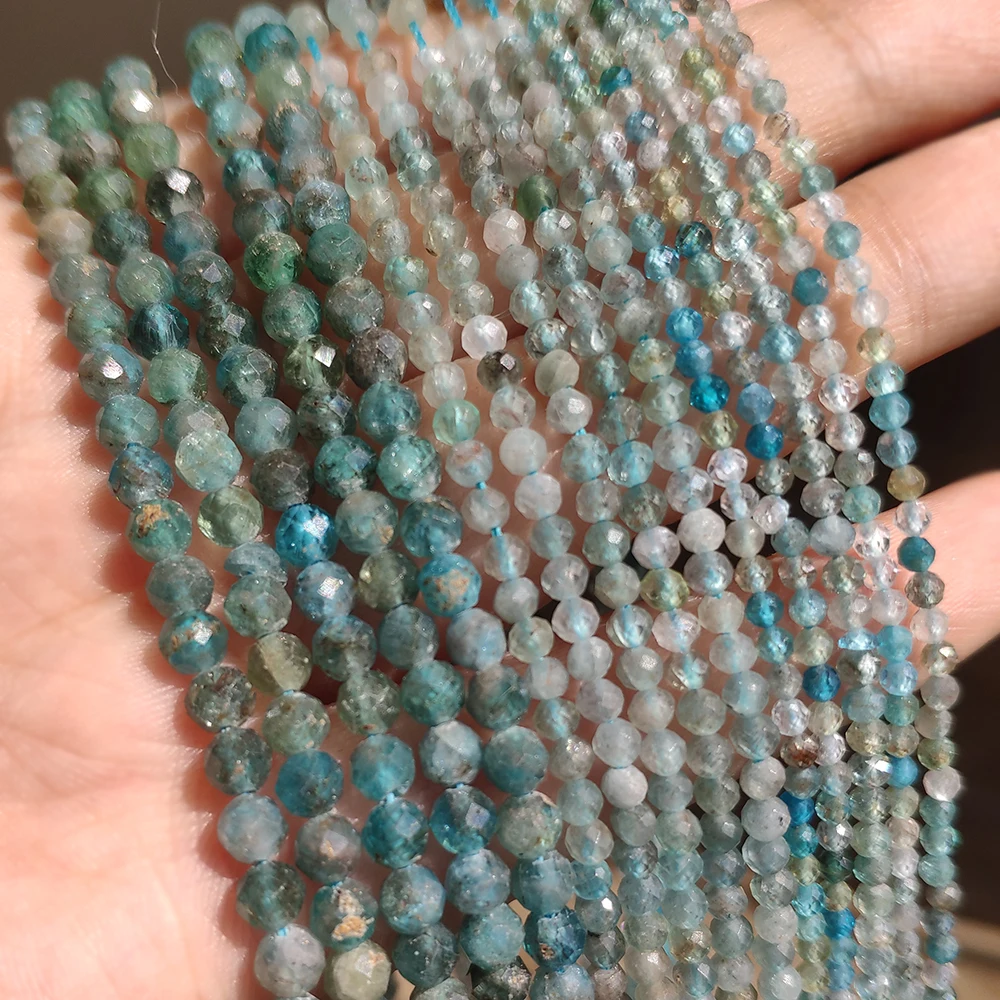 Atite gems bead faceted kyanite stone round loose diy beads for jewelry making handmade thumb200