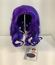 Purple Hair Halloween Costume/Cosplay, Long W/Curls, Includes Wig Cap~DISCOUNTED - £14.37 GBP