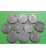 10 Original Authentic Silver Sixpence Wedding Coins - FREE SHIPPING - $61.75 CAD