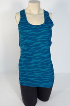 Under Armour Blue Camo Ribbed Fitted Stretch Tank Women's NWT - $34.99