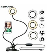 Photo Studio Selfie LED Ring Light iPhone Android Cell Phone Mobile Holder Youtu - $34.43