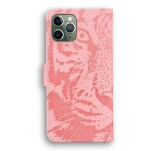 Anymob iPhone Pink Tiger Embossed Leather Case Flip Wallet Mobile Phone Cover  - £23.10 GBP