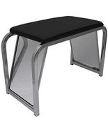 SHOE FITTING BENCH Chrome/Black Padded Seat/2 Mirrors - €162,15 EUR