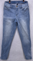 White House Black Market Jeans Womens Size 8 Skimmer Skinny  Zip Ankle Blue - £14.01 GBP