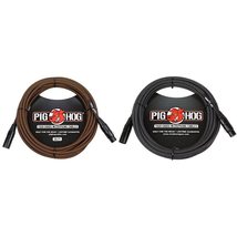 Pig Hog PHM20BRD Black/Red Woven High Performance XLR Microphone Cable, 20 Feet - £21.78 GBP