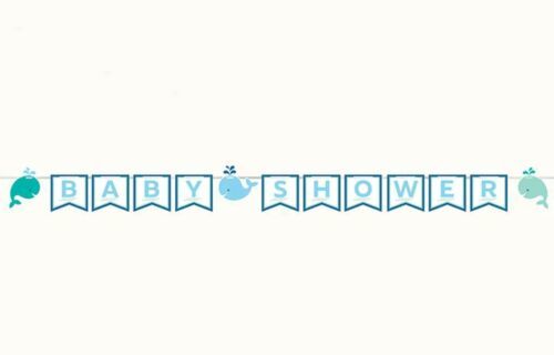 Blue Whale Baby Shower Ribbon Banner (1 ct)~BRAND NEW ~SHIPN24 - $8.90