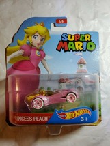 New 2016 Hot Wheels Super Mario Princess Peach 4/6 DMH77 Nintendo USA SH... - $11.84