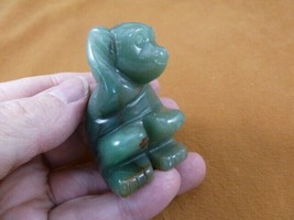Y-MON-729 Green aventurine MONKEY love APE gem figurine gemstone CHIMPANZEE - $23.36