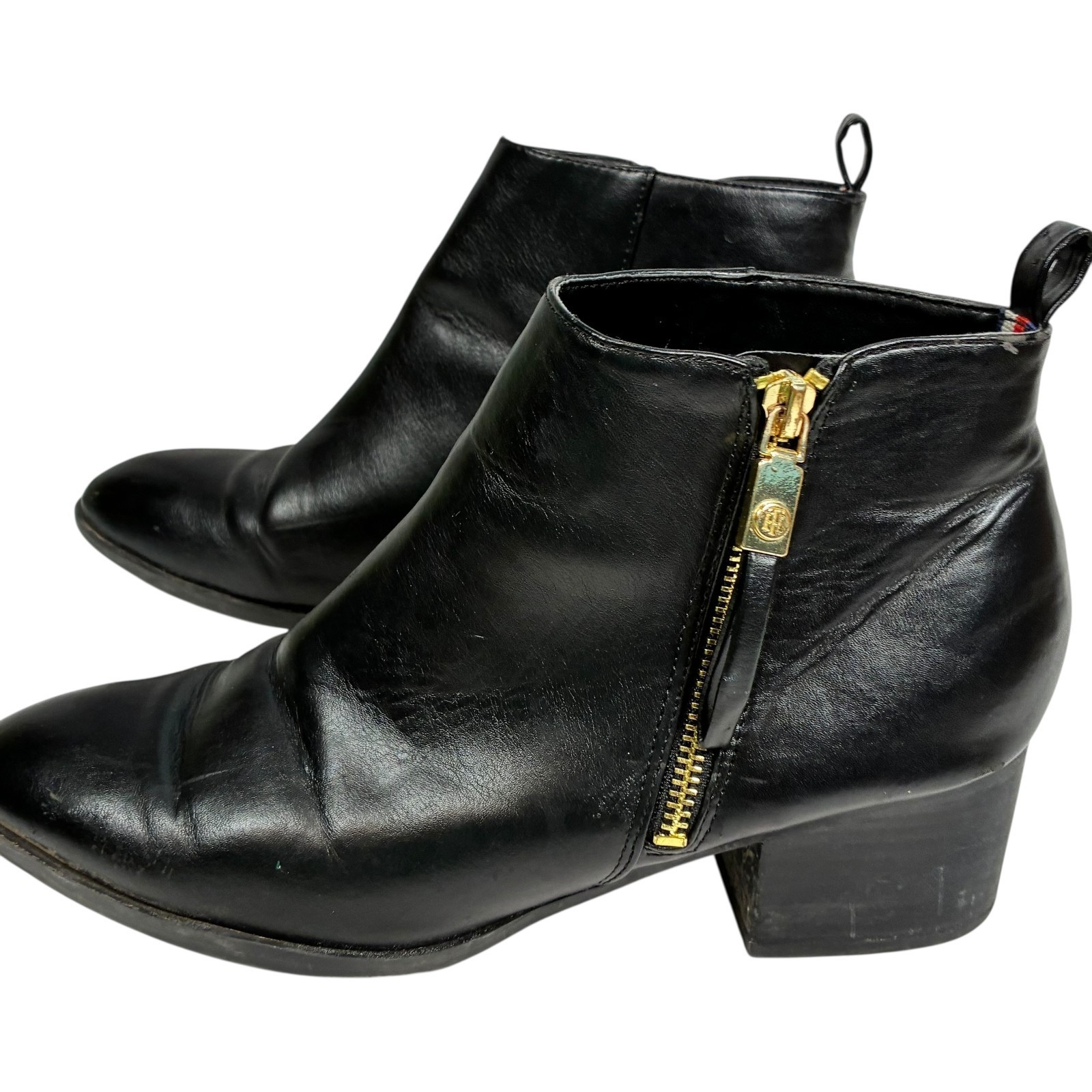 Tommy Hilfiger Reiz 2 Black Zip-up Ankle Bootie TWREIZ2-M women's size 9M Item image 5