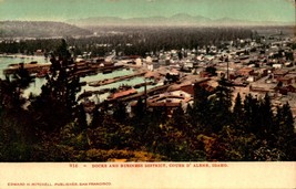 Couer D&#39;Alene Idaho View of Docks &amp; Business District UDB Pre 1908 postcard bk63 - £5.45 GBP