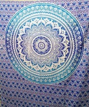 Twin Wall Tapestries, Ombre Mandala Throw, Bohemian Wall Hanging, Boho Bedding,  - £17.50 GBP