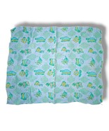 Vintage Carter&#39;s Baby Receiving Blanket Green Turtles Flowers Butterflies - $15.95