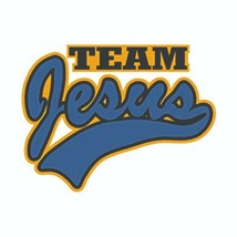 Team Jesus Decal Logo Bumper Sticker  3.5&quot; x 4.5&quot; - £2.82 GBP