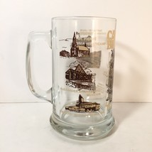 Cape Breton Island Glass Stein Beer Drinks Barware Map Tourist Spots Bag... - $9.89