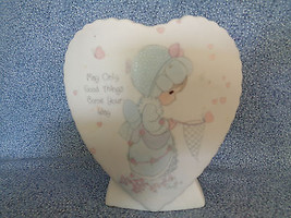 Enesco Precious Moments Collection 1991 Heart Shaped Vase 4" Made in Taiwan - $8.85