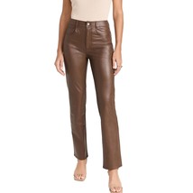 Brown Women Genuine Lambskin Leather Pants Handmade Casual Formal Stylis... - £83.33 GBP+