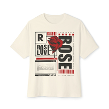 Unisex Oversized T-shirt Rose Y2K Style - £23.53 GBP