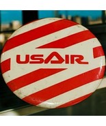 US Air Advertising Button Red &amp; White Stripe Pinback Pin Promotional Giv... - $9.38