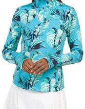 Nwt Tommy Bahama Turquoise Leaf Long Sleeve Mock Popover Golf Shirt - M L &amp; Xl - £48.10 GBP