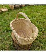 Oval Wicker Shopping Basket | Handmade Willow Market | Foraging Tote  - $192.01 CAD